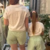 Short rayé enfant palmier doré matchy matchy | Dream By C