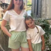 Short rayé enfant palmier doré matchy matchy | Dream By C