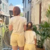 Short rayé enfant palmier doré matchy matchy | Dream By C