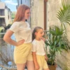 Short rayé enfant palmier doré matchy matchy | Dream By C