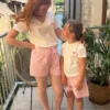 Short rayé enfant palmier doré matchy matchy | Dream By C