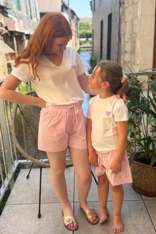 Short rayé enfant palmier doré matchy matchy | Dream By C