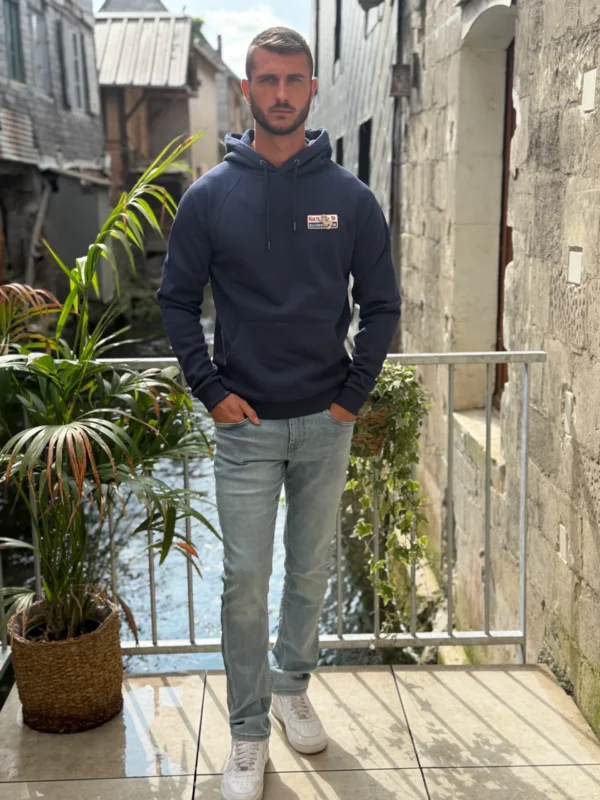 Sweat Kulte fish bleu marine capuche | Dream By C