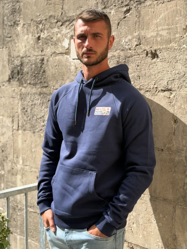 Sweat Kulte fish bleu marine capuche | Dream By C