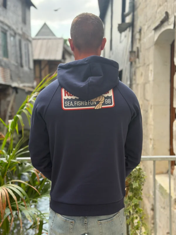 Sweat Kulte fish bleu marine capuche | Dream By C