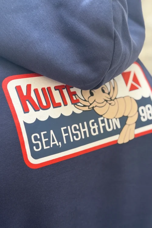 Sweat Kulte fish bleu marine capuche | Dream By C