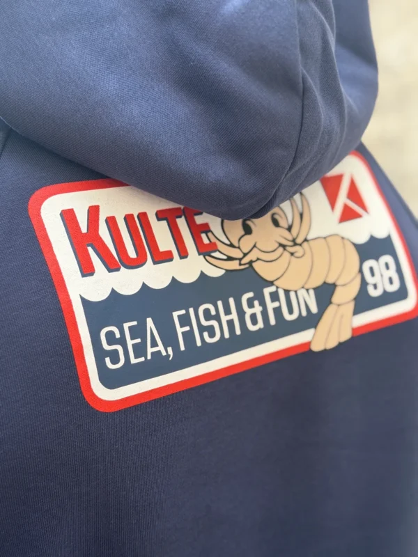Sweat Kulte fish bleu marine capuche | Dream By C