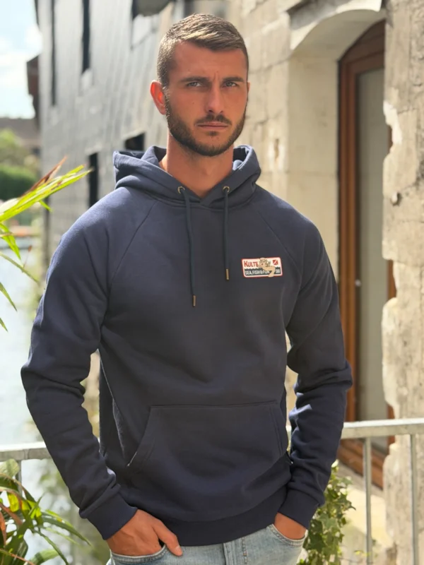 Sweat Kulte fish bleu marine capuche | Dream By C