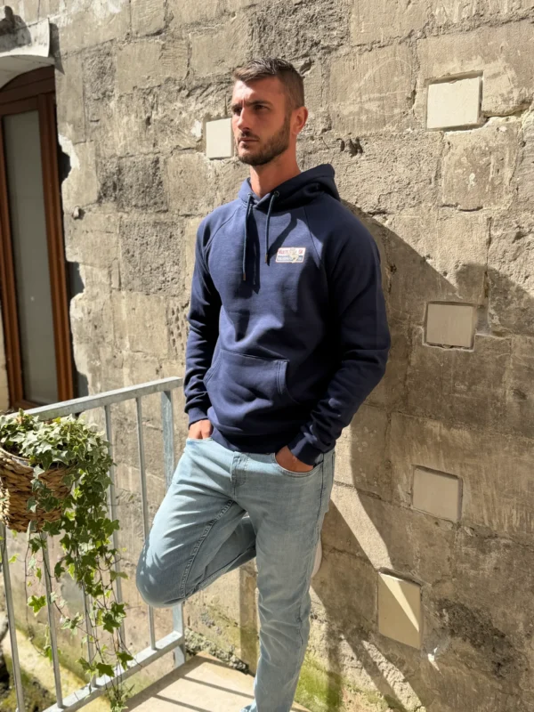 Sweat Kulte fish bleu marine capuche | Dream By C