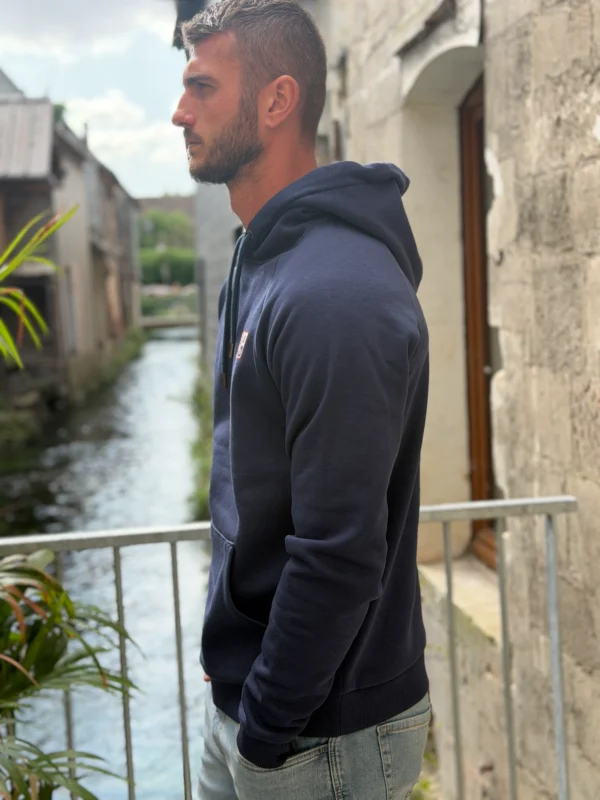 Sweat Kulte fish bleu marine capuche | Dream By C