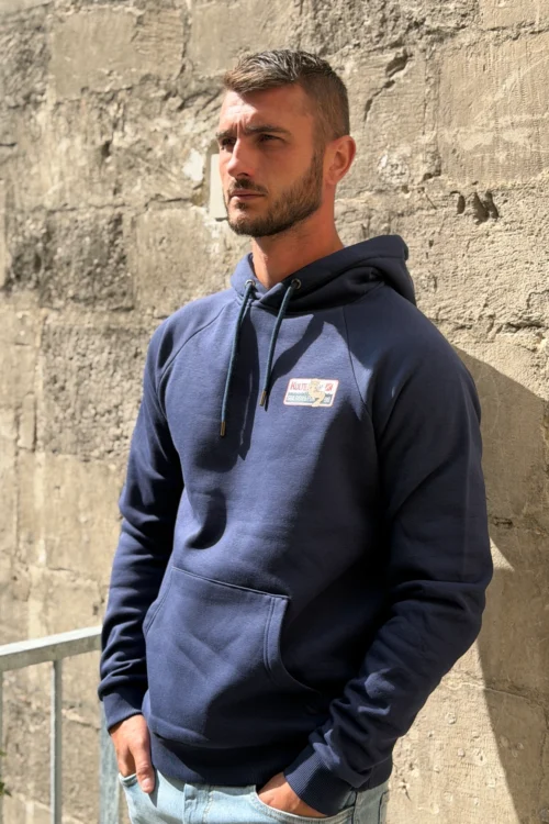 Sweat Kulte fish bleu marine capuche | Dream By C