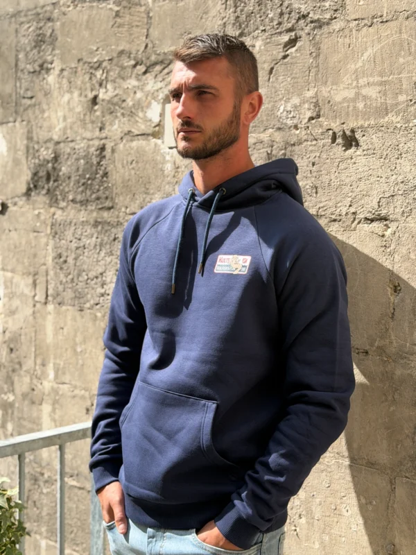 Sweat Kulte fish bleu marine capuche | Dream By C