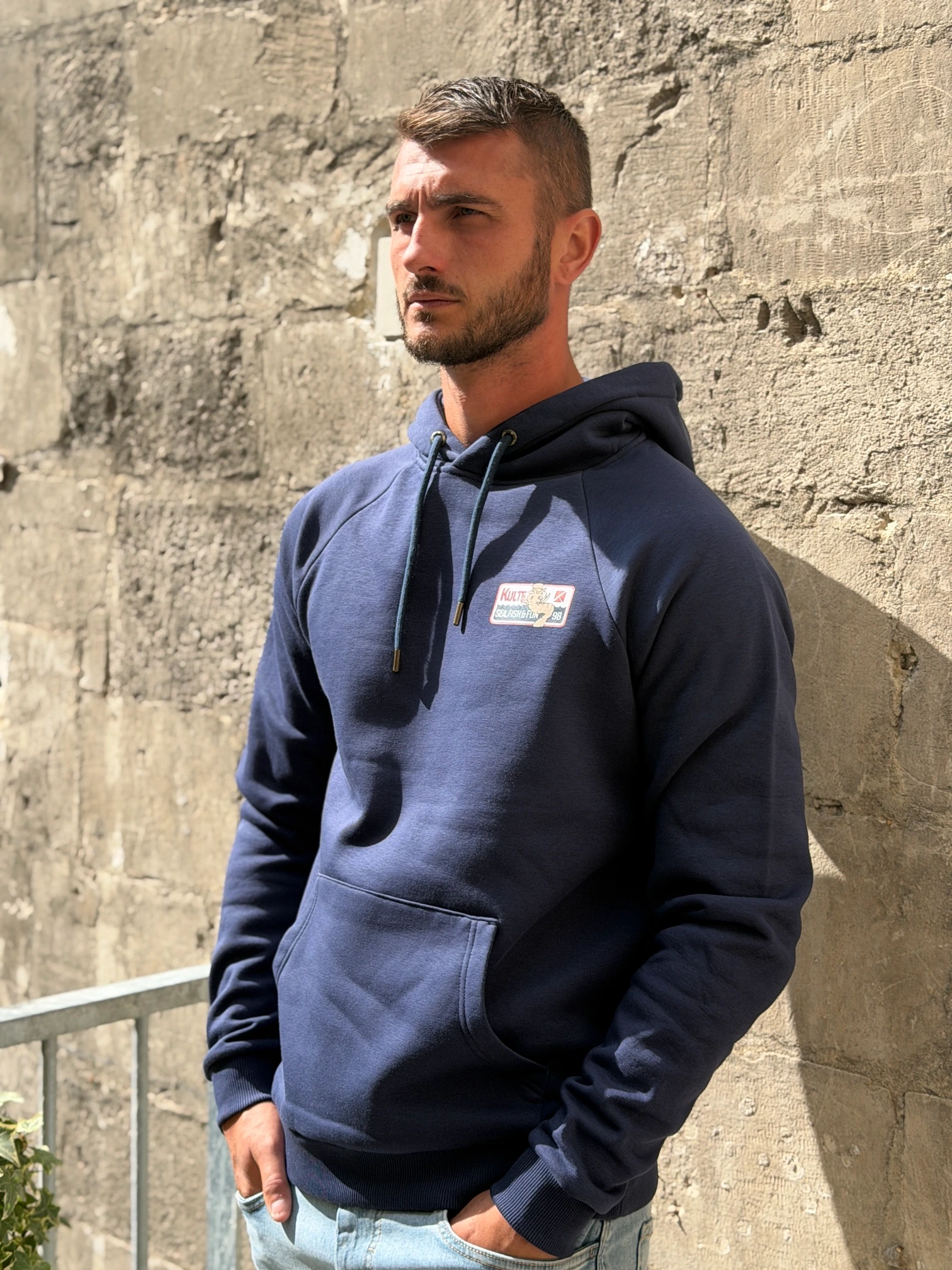 Sweat bleu marine Kulte fish