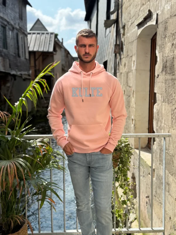 Sweat Kulte mixte rose pâle capuche | Dream By C