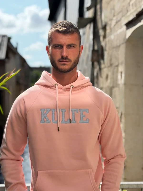 Sweat Kulte mixte rose pâle capuche | Dream By C