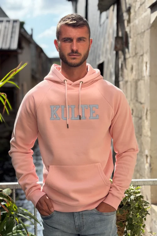Sweat Kulte mixte rose pâle capuche | Dream By C