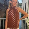 Top Chocolat Pois Blancs - Chic & Tendance | Dream By C