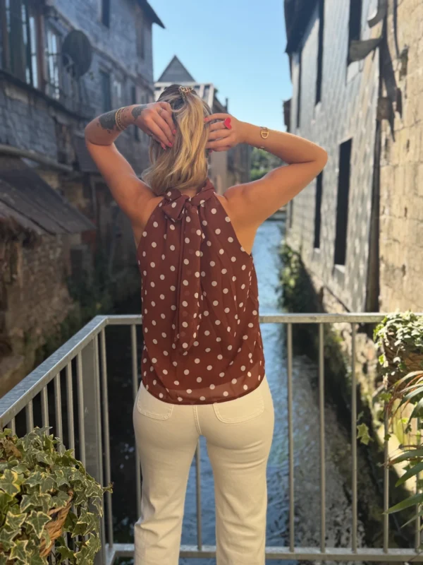 Top Chocolat Pois Blancs - Chic & Tendance | Dream By C