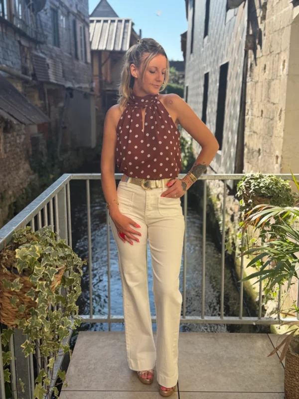 Top Chocolat Pois Blancs - Chic & Tendance | Dream By C