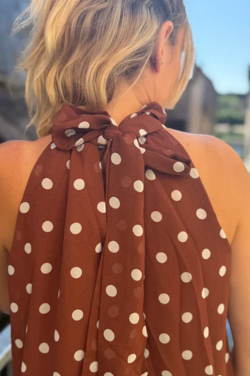 Top Chocolat Pois Blancs - Chic & Tendance | Dream By C