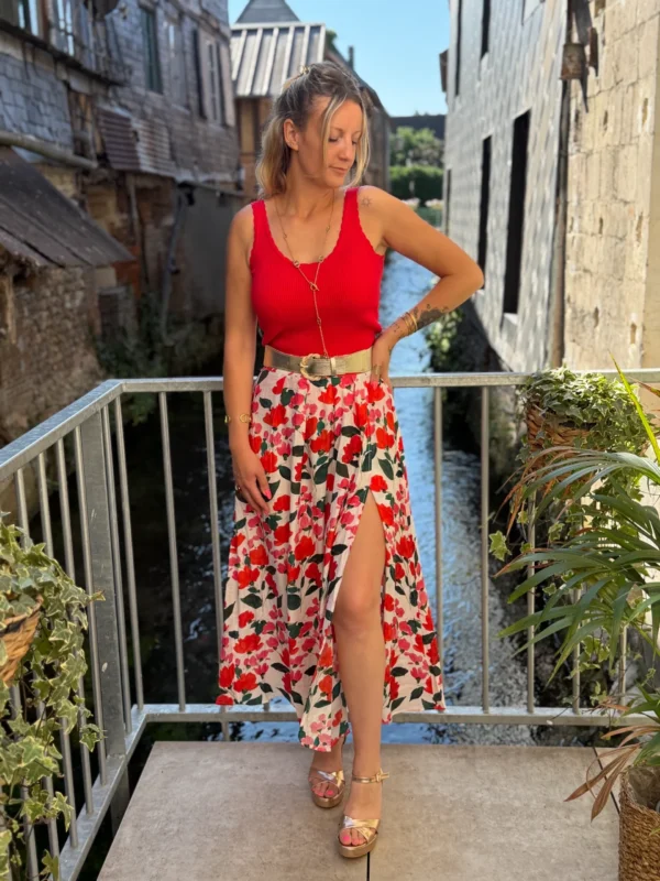 Top maille côtelée couleur femme | Dream By C