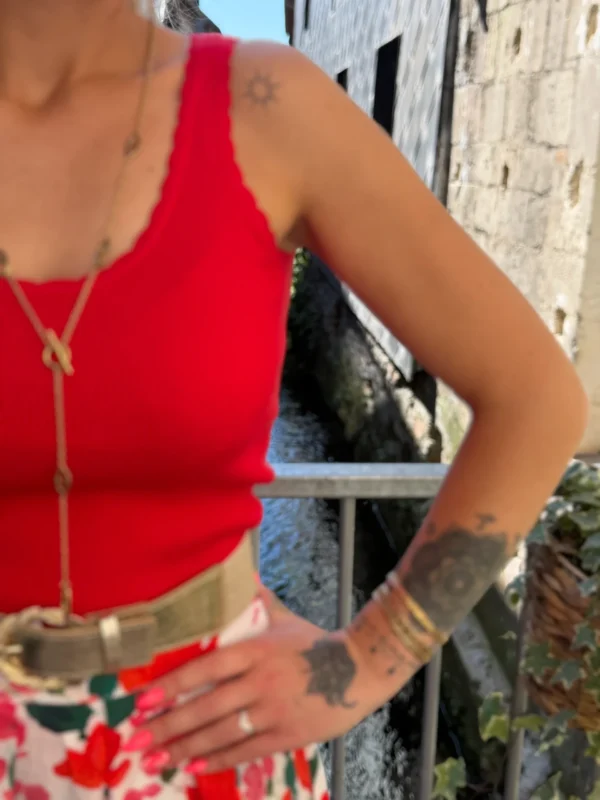 Top maille côtelée couleur femme | Dream By C