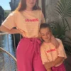 T-shirt iconic rose jaune enfant matchy matchy | Dream By C