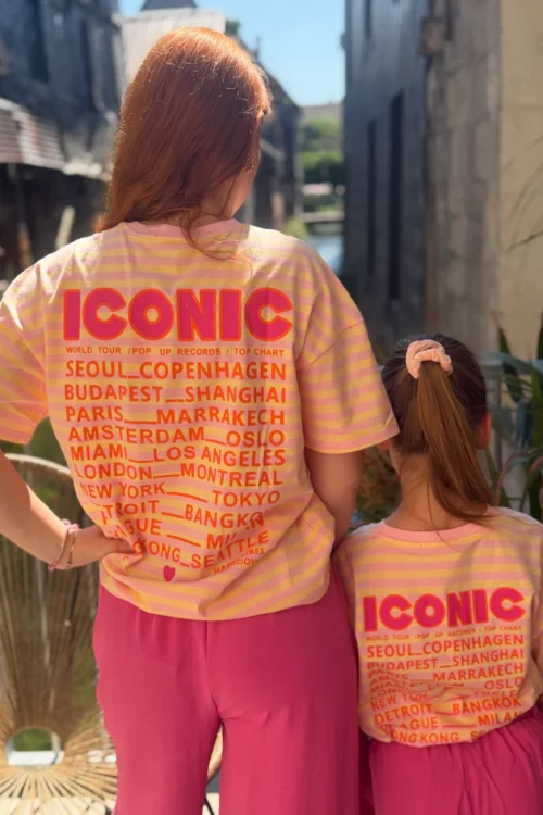 tshirt-iconic-rose-jaune-matchy-matchy-enfants-dreambyc T-shirt iconic rose jaune enfant matchy matchy | Dream By C