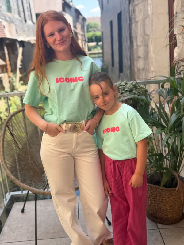 T-shirt iconic vert d'eau enfant matchy matchy | Dream By C