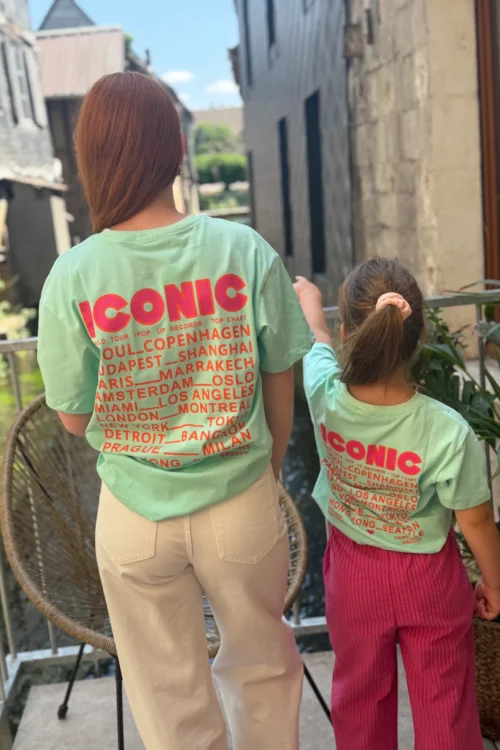 T-shirt iconic vert d'eau enfant matchy matchy | Dream By C