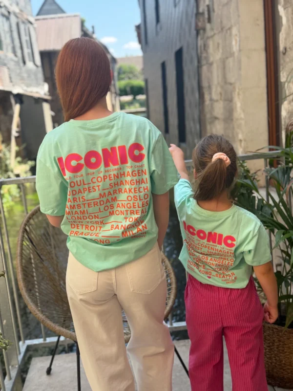 T-shirt iconic vert d'eau enfant matchy matchy | Dream By C