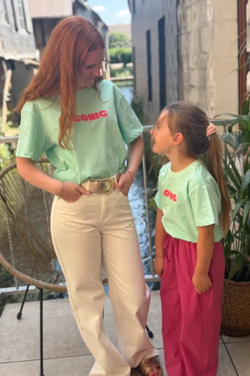 tshirt-iconic-vert-eau-matchy-matchy-enfants-dream T-shirt iconic vert d'eau enfant matchy matchy | Dream By C