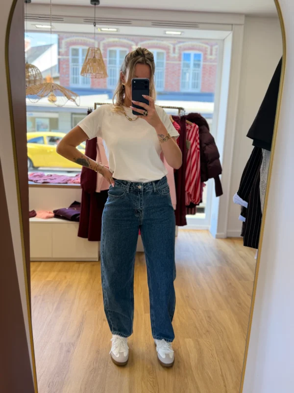 Jean Barrel Bleu Vintage Taille Haute | Dream By C