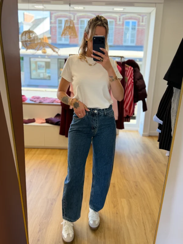 Jean Barrel Bleu Vintage Taille Haute | Dream By C
