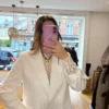 Blazer Oversize Blanc Rayé | Dream By C