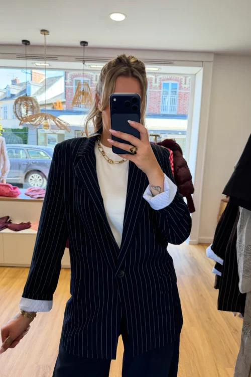 Blazer Oversize Rayures Épaulettes | Dream By C