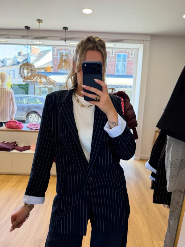 Blazer Oversize Rayures Épaulettes | Dream By C
