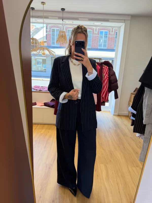 Blazer Oversize Rayures Épaulettes | Dream By C
