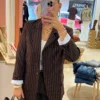 Blazer Oversize Rayures Épaulettes | Dream By C