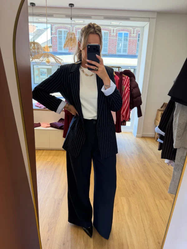 Blazer Oversize Rayures Épaulettes | Dream By C