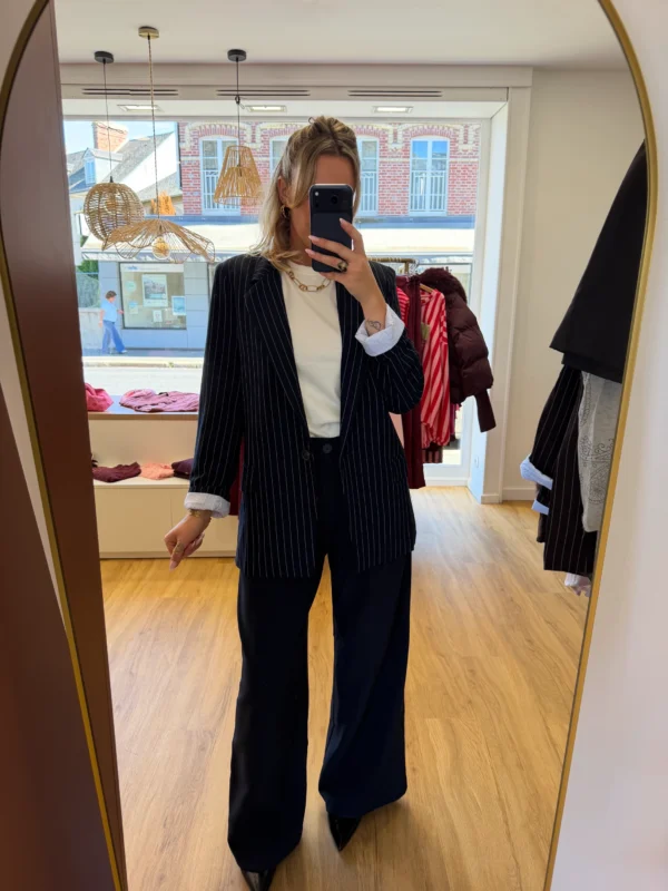 Blazer Oversize Rayures Épaulettes | Dream By C