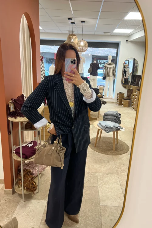 Blazer Oversize Rayures Épaulettes | Dream By C