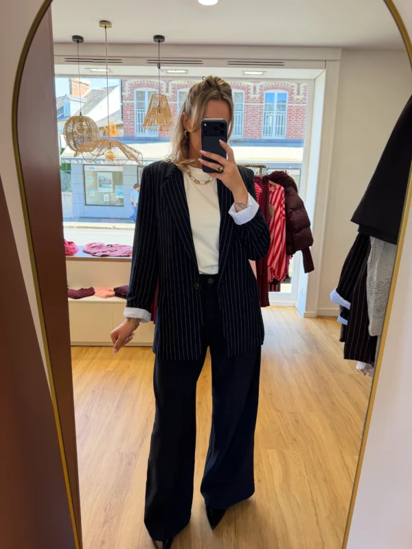 Blazer Oversize Rayures Épaulettes | Dream By C
