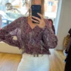 Blouse Cachemire Violet Rose Turquoise | Dream By C