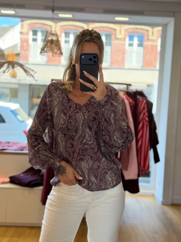 Blouse Cachemire Violet Rose Turquoise | Dream By C