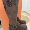 Bottes Daim Boucles Chocolat | Dream By C
