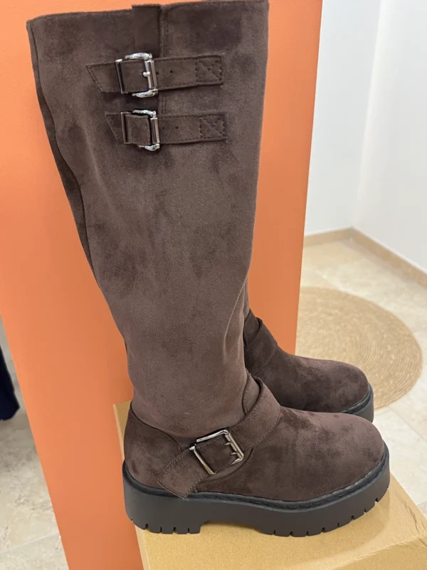 Bottes Daim Boucles Chocolat | Dream By C