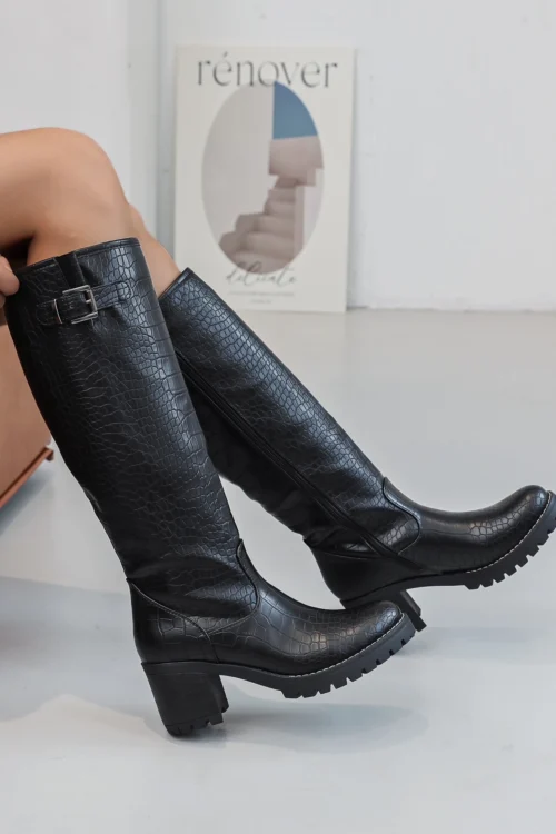 Bottes Effet Crocodile Semelle Crantée | Dream By C