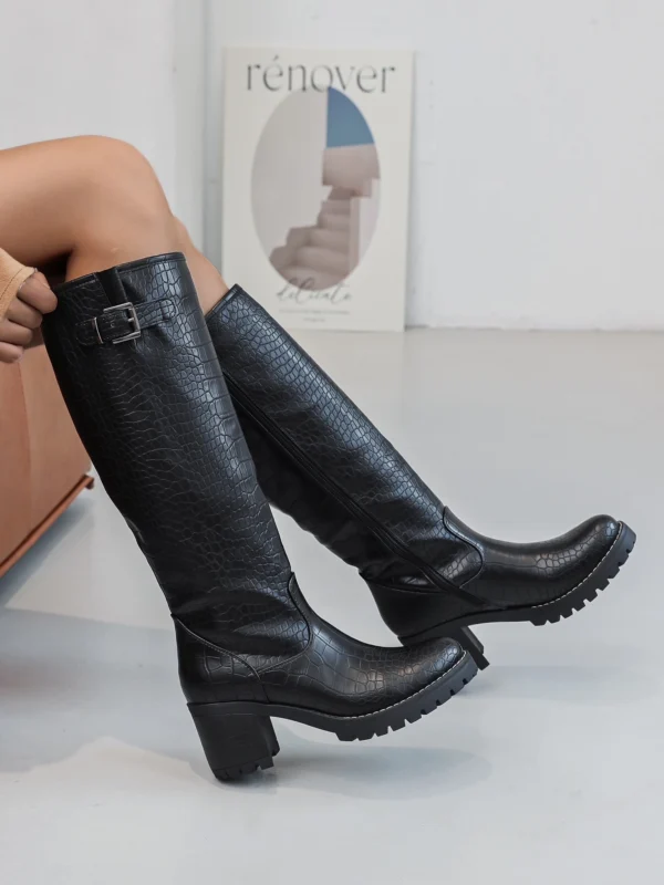 Bottes Effet Crocodile Semelle Crantée | Dream By C