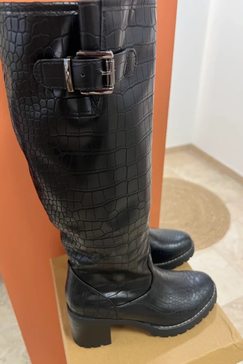 bottes-effet-crocodile-semelle-crantee Bottes Effet Crocodile Semelle Crantée | Dream By C